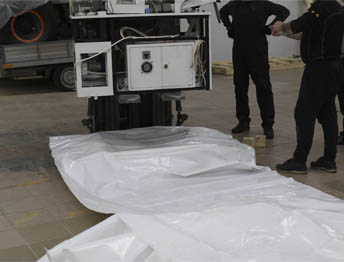 Фото Упаковка оборудования в термоусадочную пленку и изготовление жесткой глухой обрешетки #57